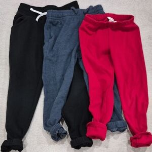 Kids Jogger Pants Set - Black, Gray, and Red